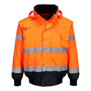 PW_Blouson Bomber 3-en-1 Haute Visibilité Bicolore