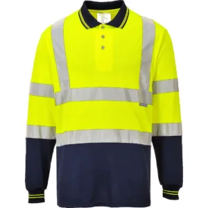 PW_Polo bicolore manches longues