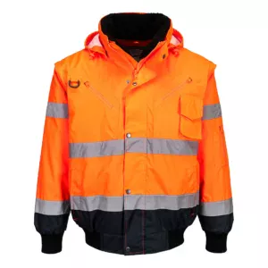 PW_Blouson Bomber 3-en-1 Haute Visibilité Bicolore