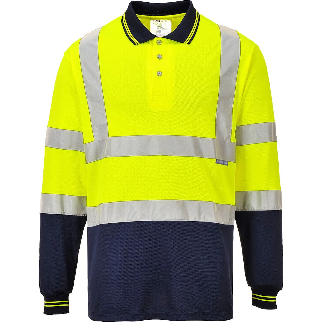 PW_Polo bicolore manches longues